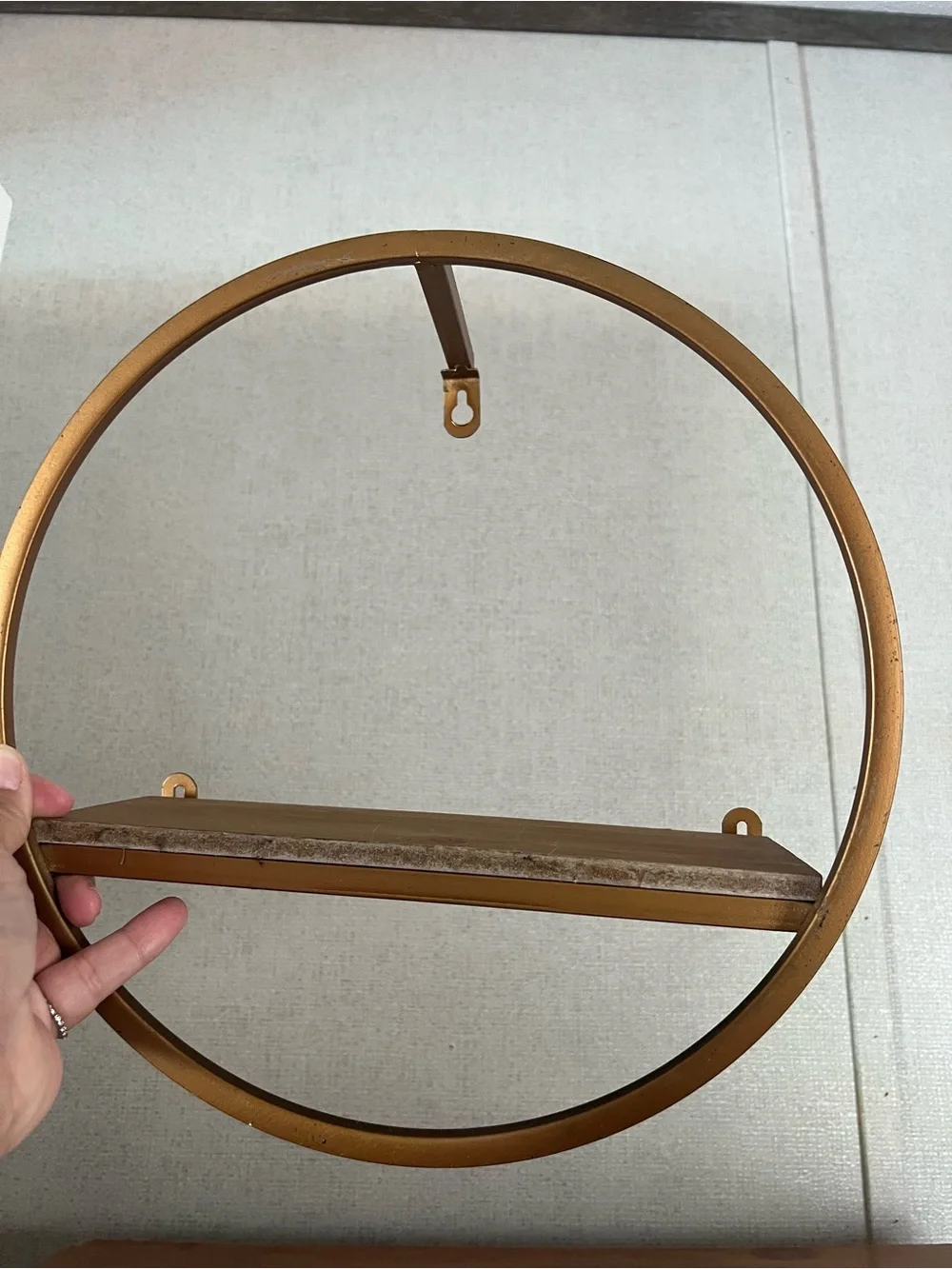 Gold Round Wall Shelf - Decorative Home Wall Decor